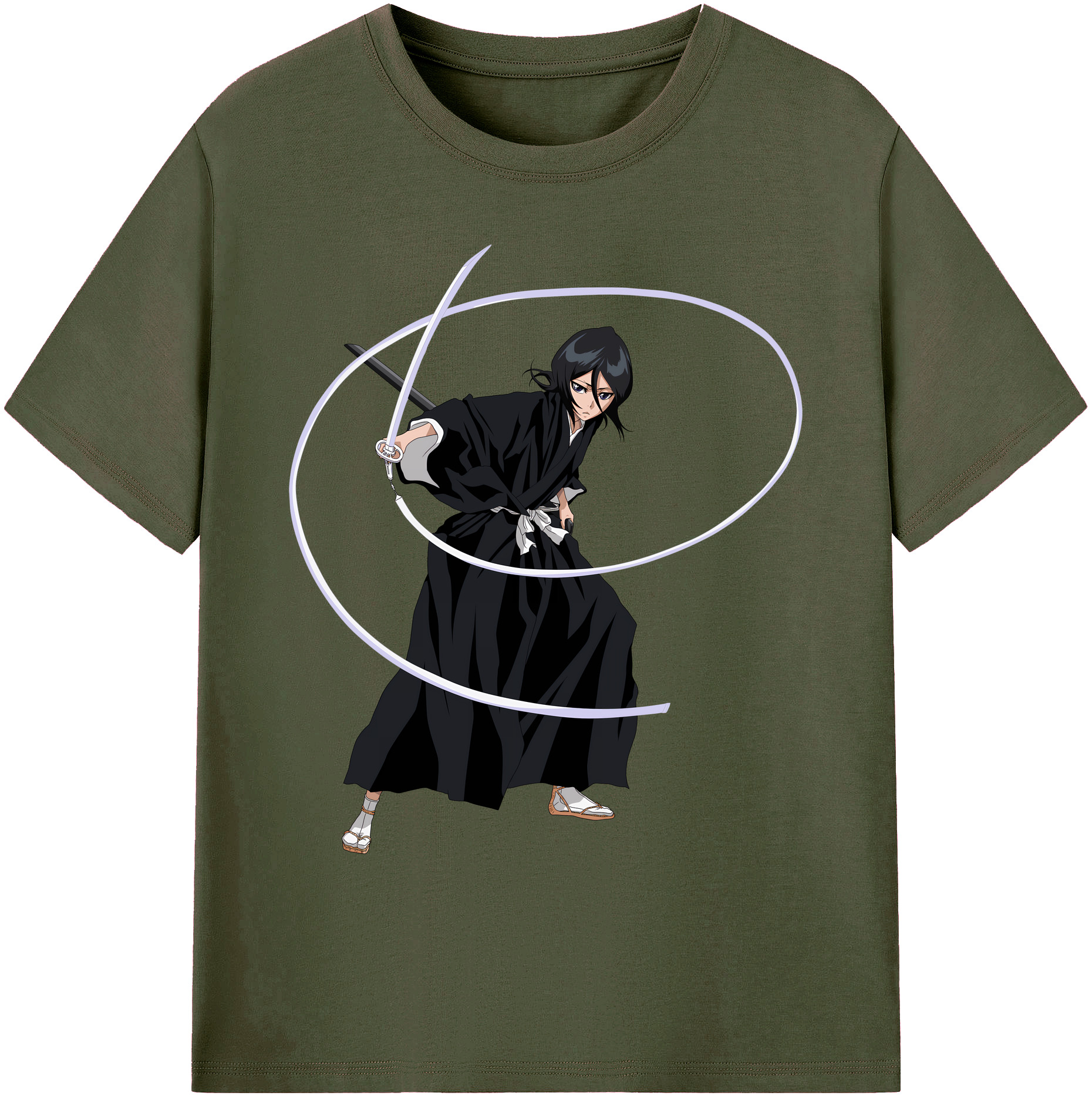 （画像用） ブリーチ 朽木ルキア BLEACH Kuchiki Rukia 綿100％ メンズ半袖Tシャツ｜肌触りやわらか＆通気性
